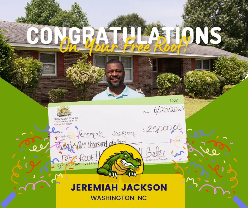 Gator Metal Roofing Sweepstakes Winner 2025