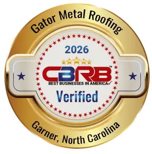 WCBRB Best Business in America badge awarded to Gator Metal Roofing