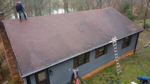 Drone view of asphalt shingle prior to Gator Metal Roofing installation on the 2025 sweepstakes winner's home.