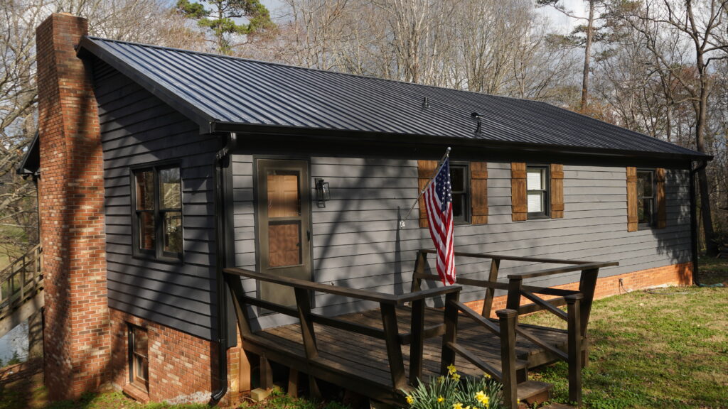 Completed metal roofing installation on the 2025 winner's home in Blacksburg, South Carolina.