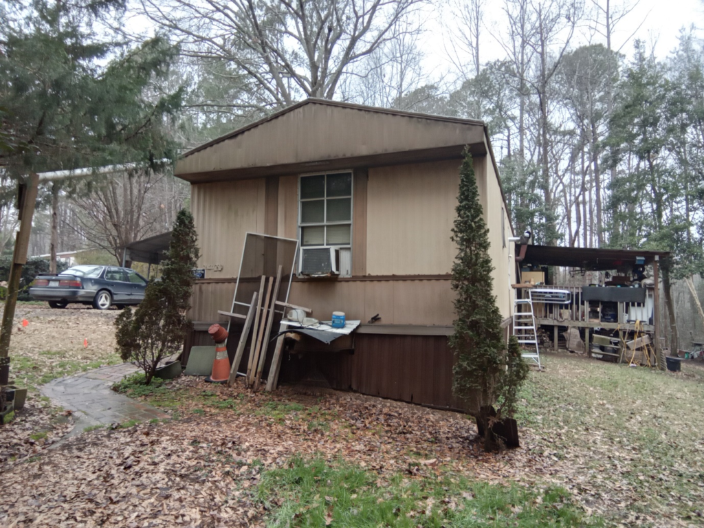 A house with a metal roof