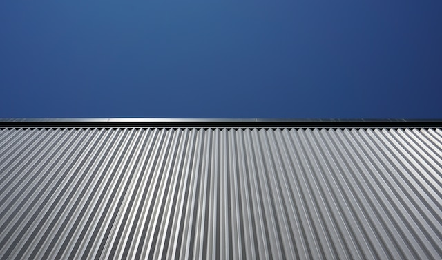 Closeup of a top-class metal roof