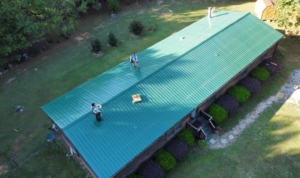 Metal roof installation