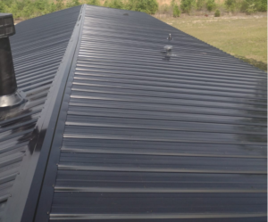 A seamless metal roof