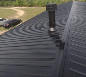 A dark-shade, sturdy metal roof