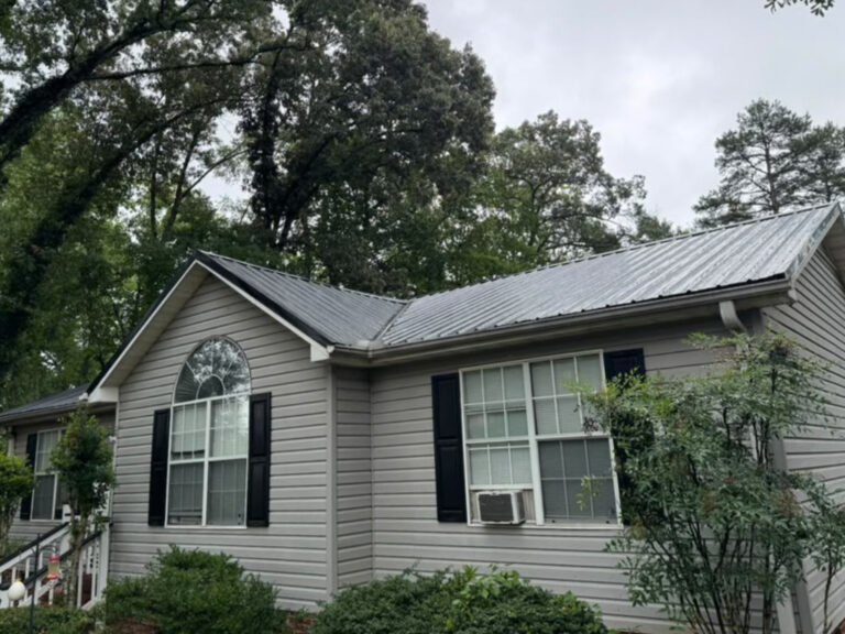 Completed installation of energy efficient galvalume metal roofing in Greer, SC.