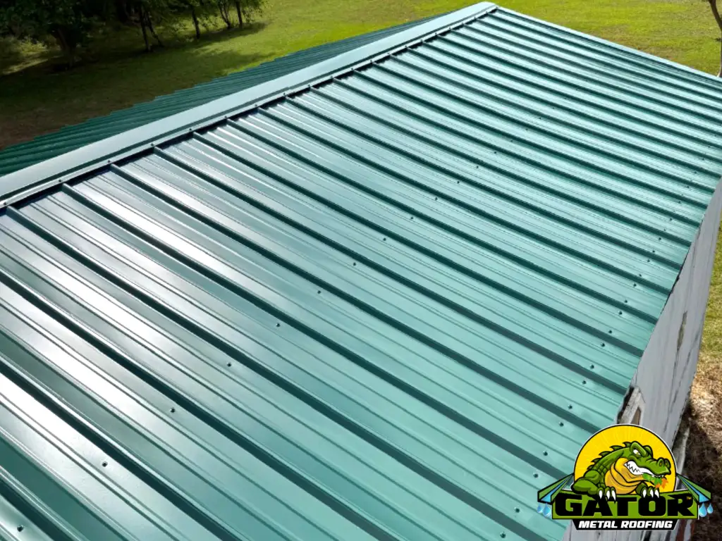 Gator Metal Roofing Ranked Among the Nation's Largest Home Remodeling Companies by Qualified Remodeler 3 A completed Gator Metal Roofing installation in Forest Green.
