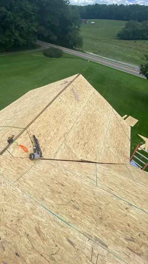 After: OSB roof decking