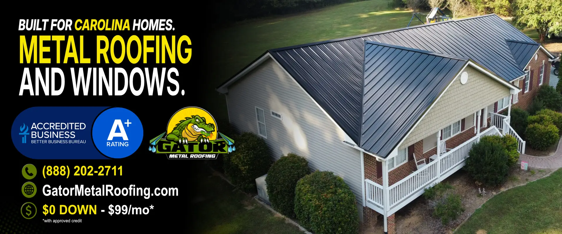 Gator Metal Roofing achieves A+ accreditation from the BBB for their customer service and craftsmanship.