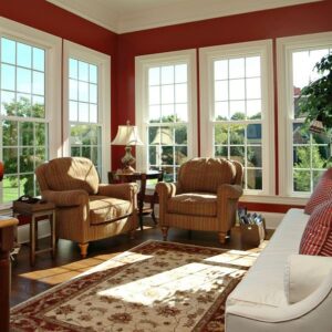 ENERGY STAR rated double hung windows available for installation by Gator Metal Roofing.