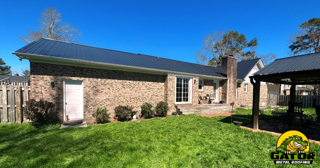 Completed installation of Gator's HeatShield Metal Roofing System on an inland Carolina home.