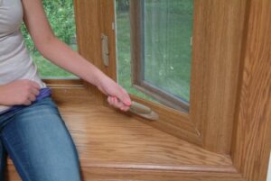 Wood-grain window frame options exclusively at Gator Metal Roofing for the Carolinas.