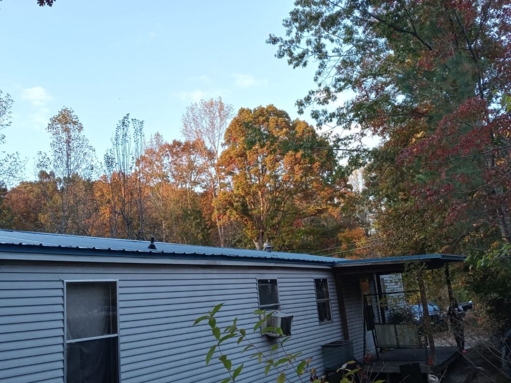 A small house with metal roof 