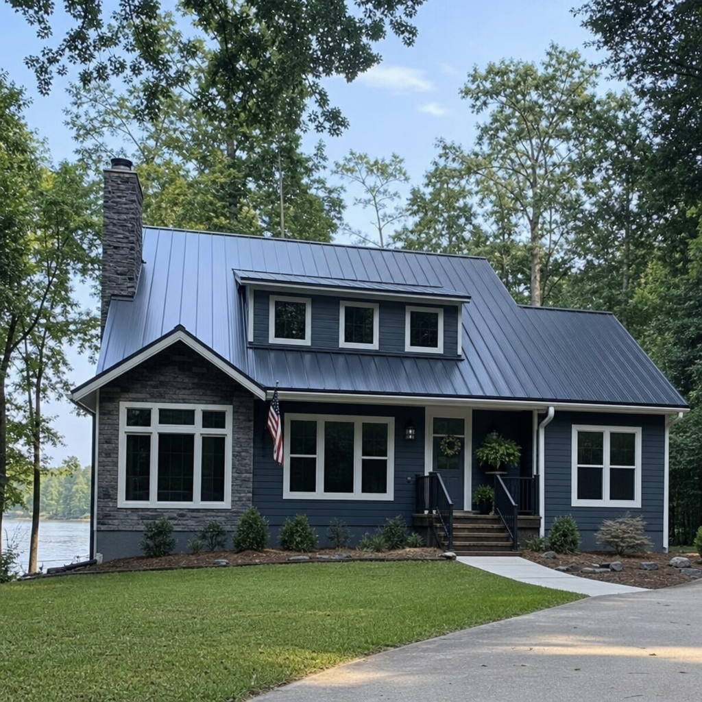 Lake Conestee, SC 1 Metal roofing for homes on Lake Conestee in Greenville, SC.